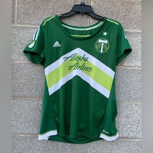 Portland Timbers MLS Soccer Home 2015/16 Green Jersey Nagbe 6 Adidas Women’s XL